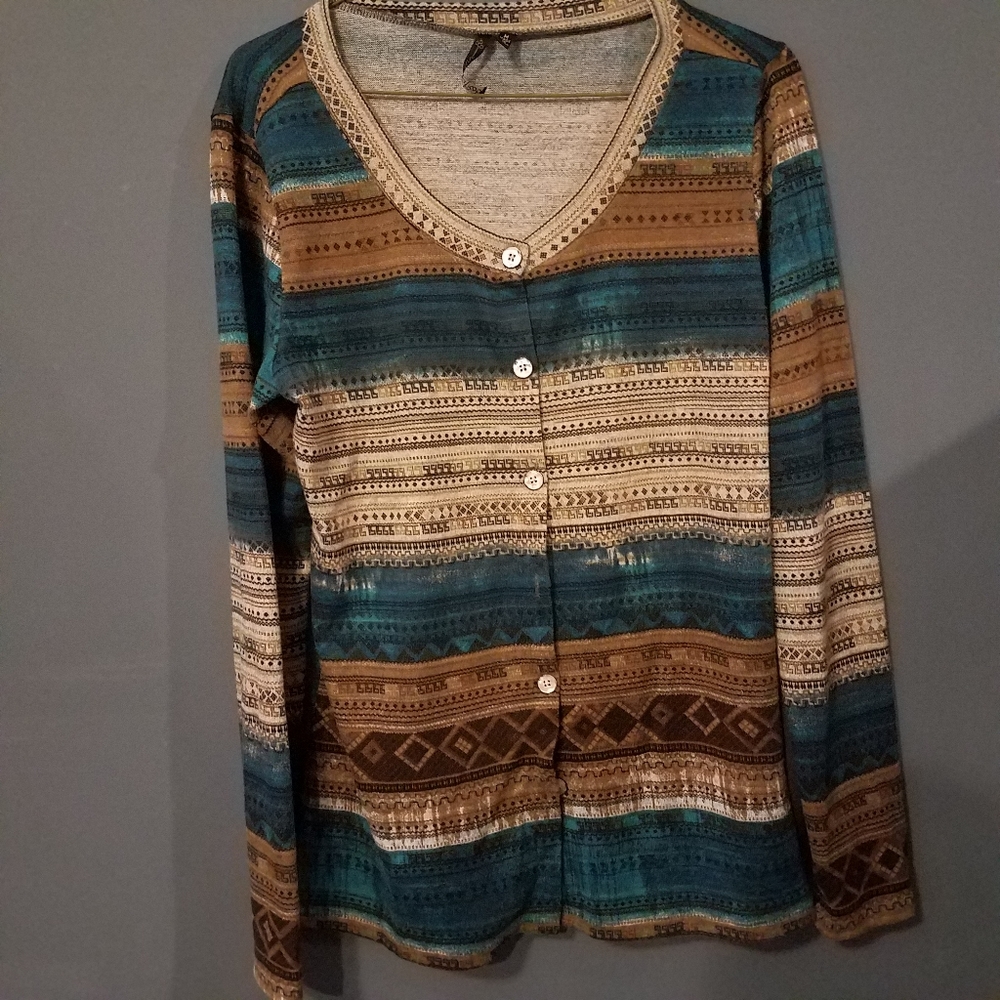 Allie & Rob southwestern button up bohemiam cardigan‎ Medium